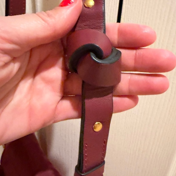 Vintage Burgundy Suede Fringe Bag - Picture 8 of 16